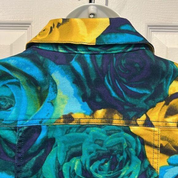 Isaac Mizrahi Multi-Coloured Denim Jacket Size M‎ - Picture 9 of 12